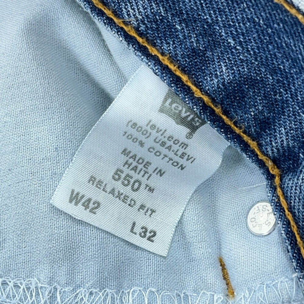 Vintage Levis 550 Jeans Men 42x32 Relaxed Fit Straight Leg Y2K Baggy Grunge Worn - Picture 5 of 16